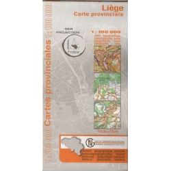 Provinciekaart Liège 1/100.000