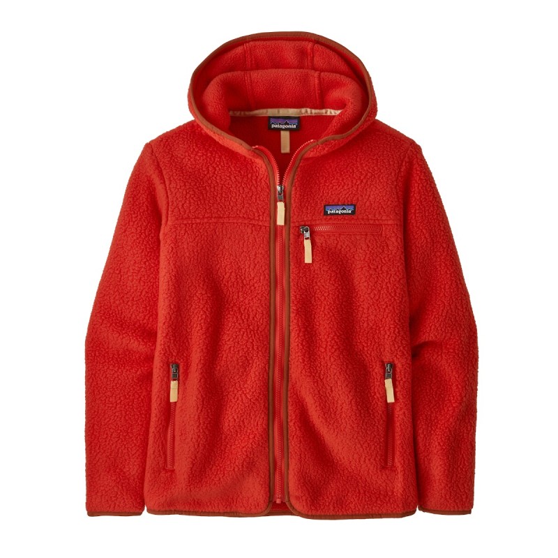 W Retro Pile Hoody - Madder Red