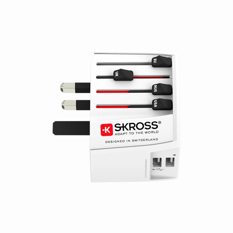 SKROSS World Adapter MUV USB - White