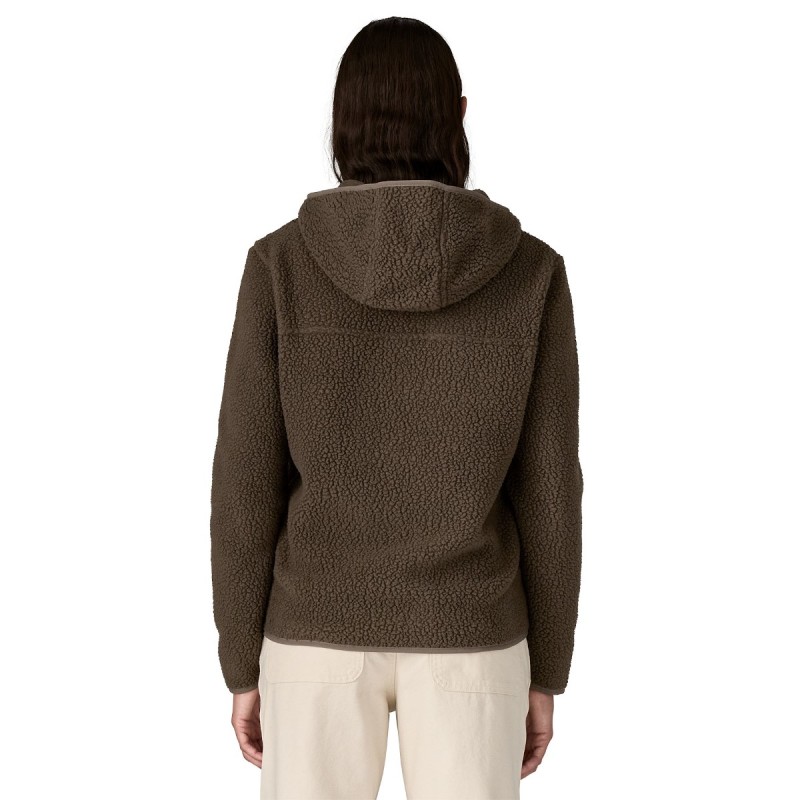 W Retro Pile Hoody - Otter Brown
