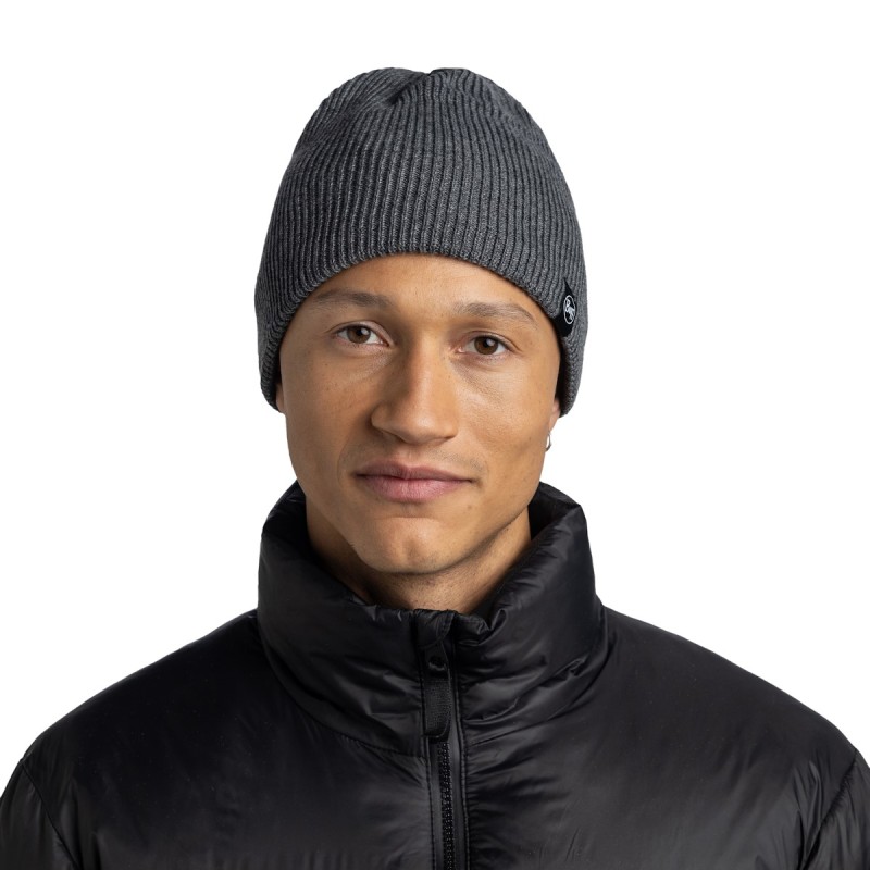 Knitted&Full Fleece Hat Renvi-Grey Heath