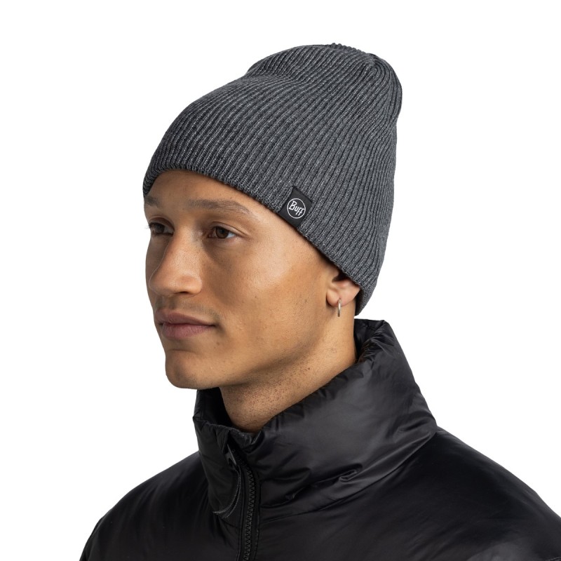 Knitted&Full Fleece Hat Renvi-Grey Heath