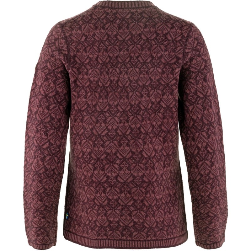 W Snow Round Neck Sweater - Port