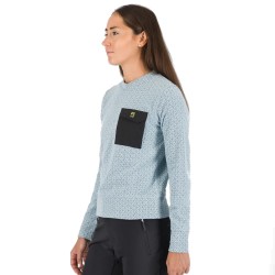 W Mesdi' Crewneck Fleece-Forget/Blk KOOP