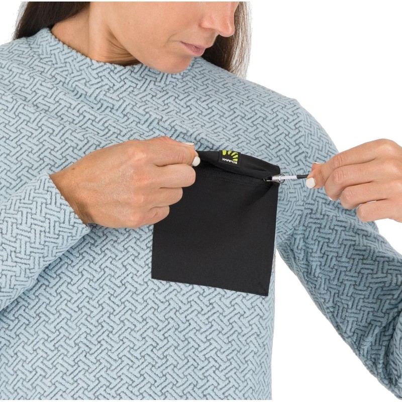 W Mesdi' Crewneck Fleece-Forget/Blk KOOP