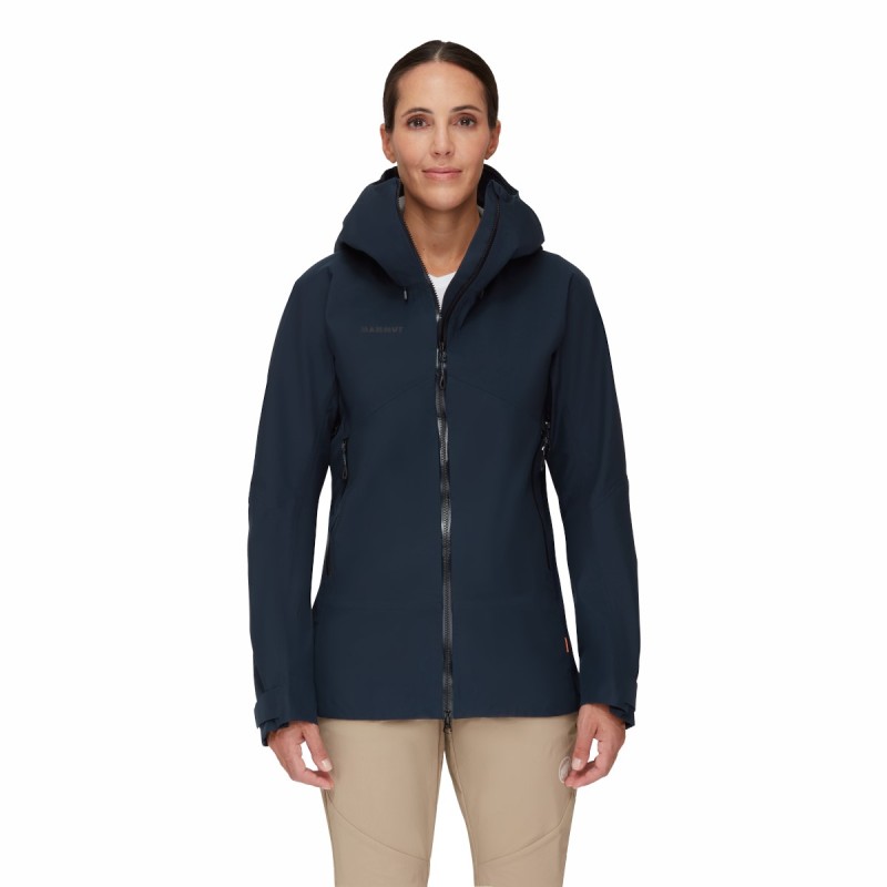 W Crater HS Hooded Jkt-Marine Blk KOOPJE