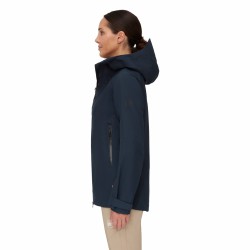 W Crater HS Hooded Jkt-Marine Blk KOOPJE