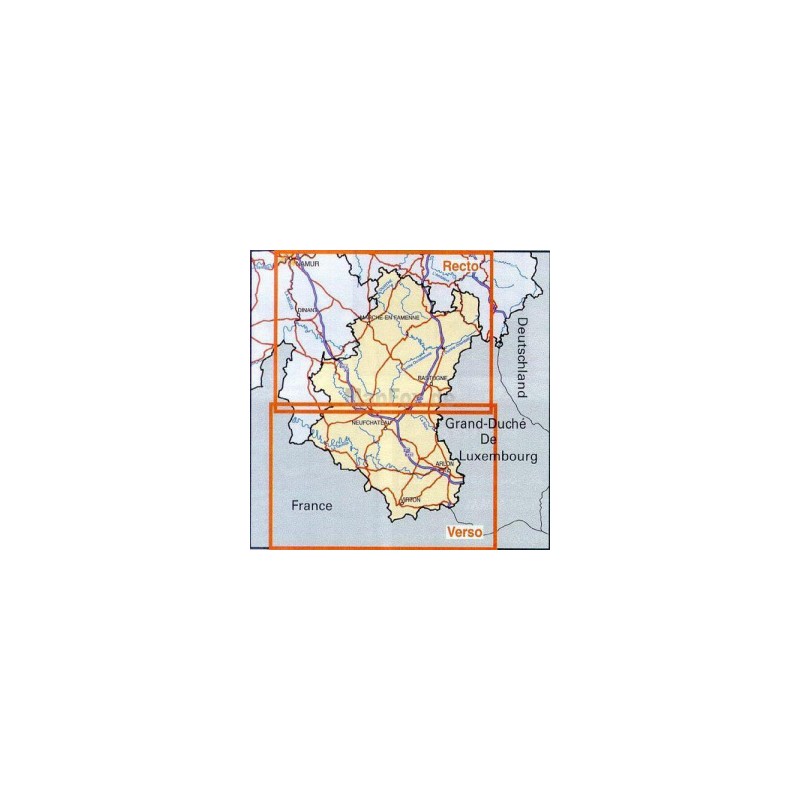 Luxembourg Provinciekaart  1/100.000