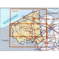Provinciekaart West-Vlaanderen 1/100.000