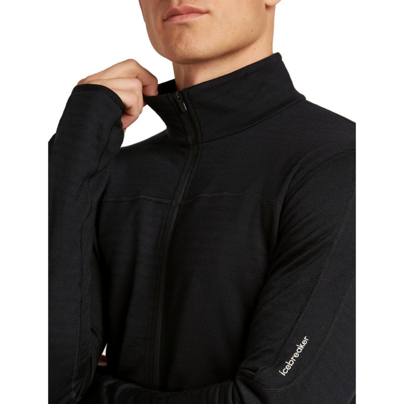 300 Descender LS Zip - Black