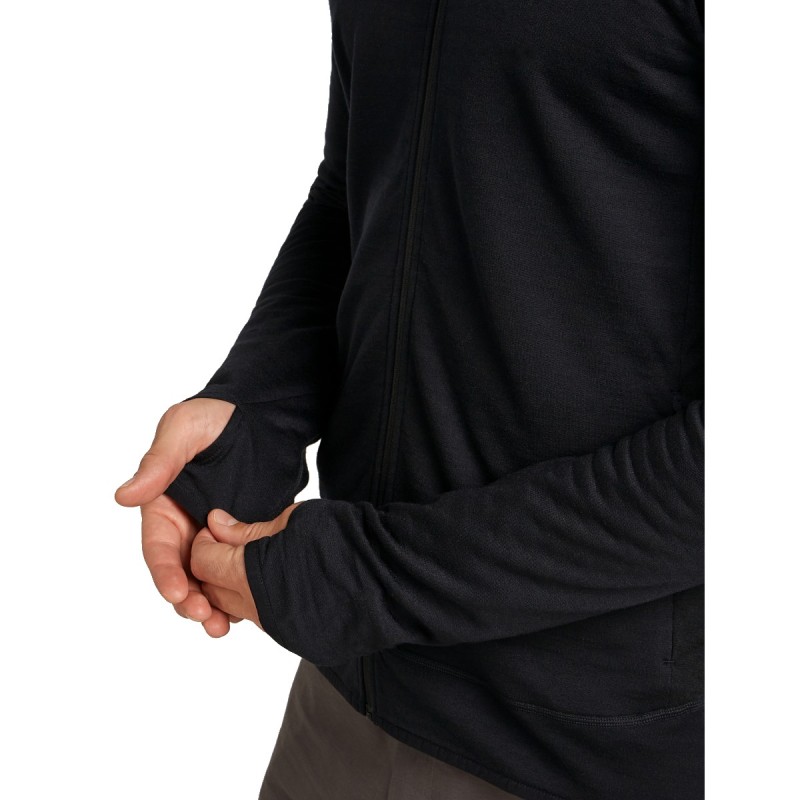 W 300 Descender LS Zip - Black