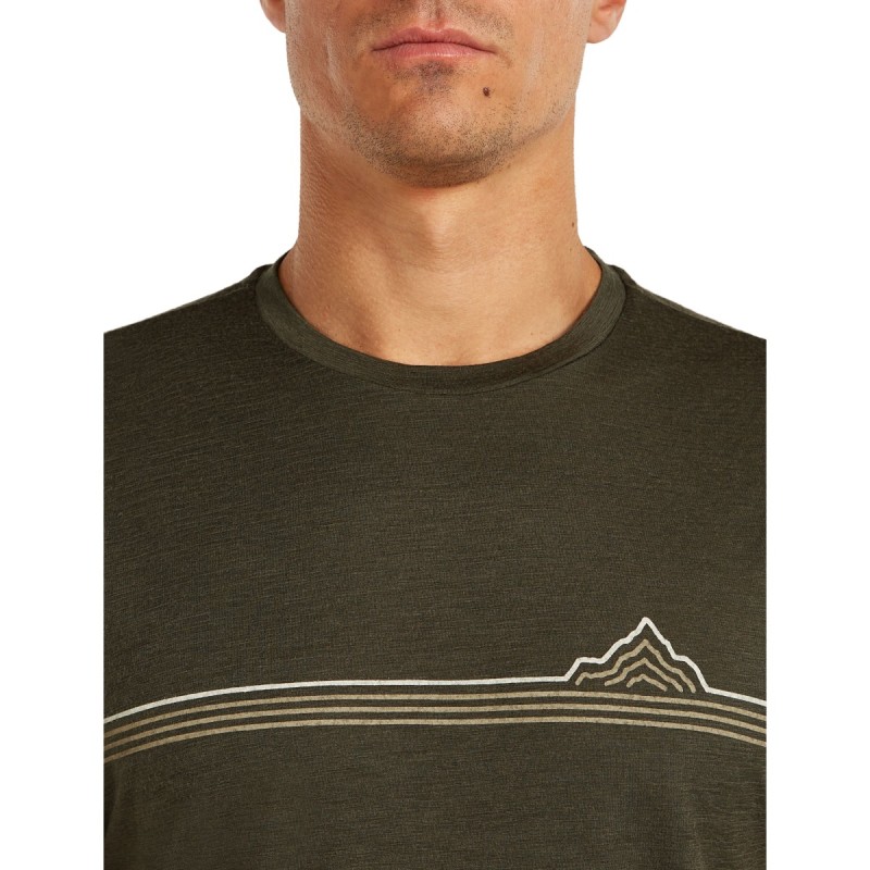 Tech Lite SS Range Stripes - DK Loden