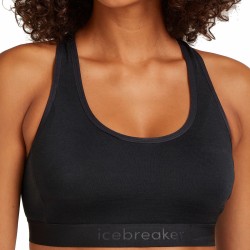 W Merino ZoneKnit Racerback Bra - Black