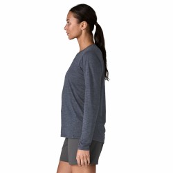 W L/S Cap Cool Daily Shirt - Smolder Blu