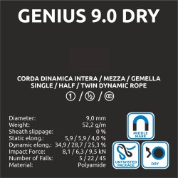 Genius 9.0 Dry - Red - 50m