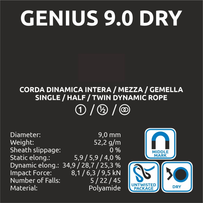 Genius 9.0 Dry - Red - 50m