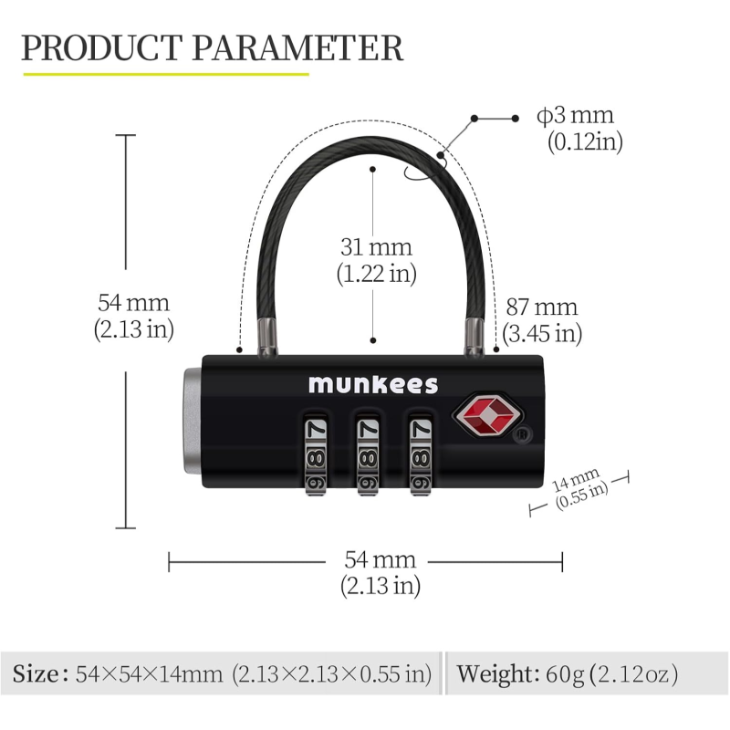 TSA Cable Lock