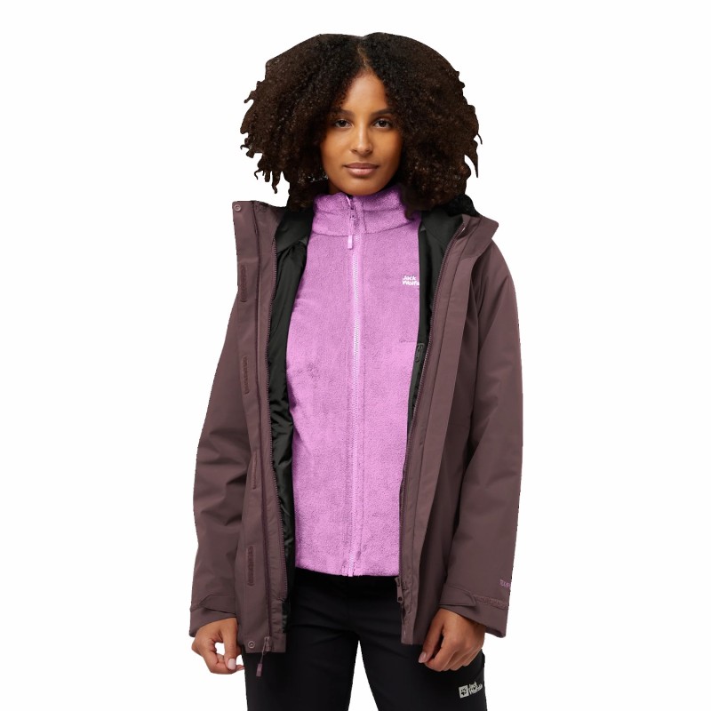 W Rotwand 3in1 Jkt - Sheer Plum