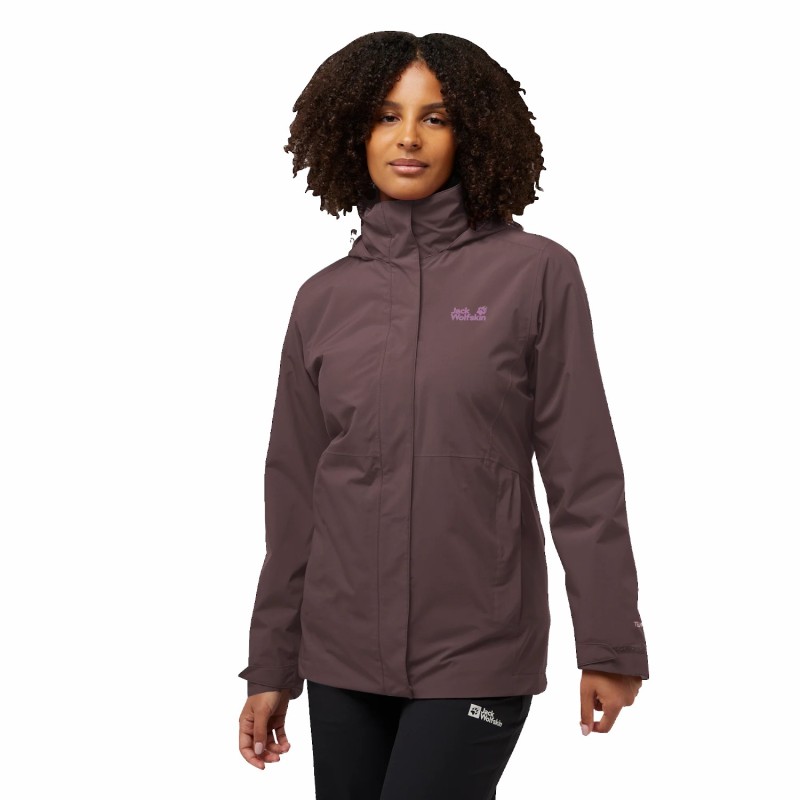W Rotwand 3in1 Jkt - Sheer Plum