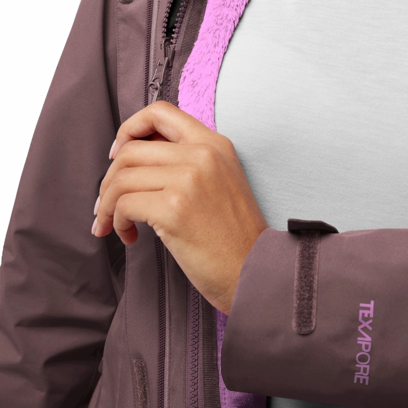 W Rotwand 3in1 Jkt - Sheer Plum