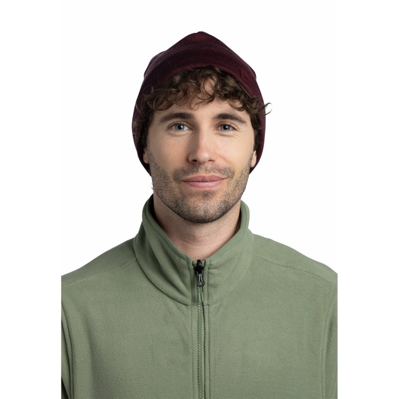 HW MerinoWool Beanie - Solid Garnet