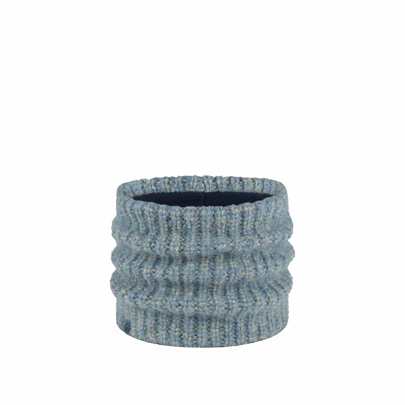Knitted & Fleece Neckwarmer - Dalia Teal