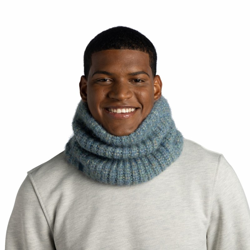Knitted & Fleece Neckwarmer - Dalia Teal