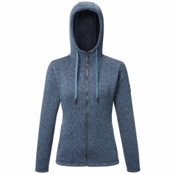 W Chamonix Knitwarm Hoodie - Shadow Blue