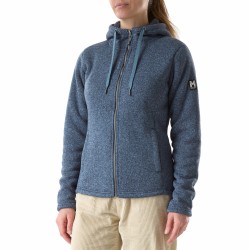 W Chamonix Knitwarm Hoodie - Shadow Blue