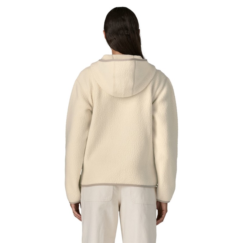W Retro Pile Hoody - Natural