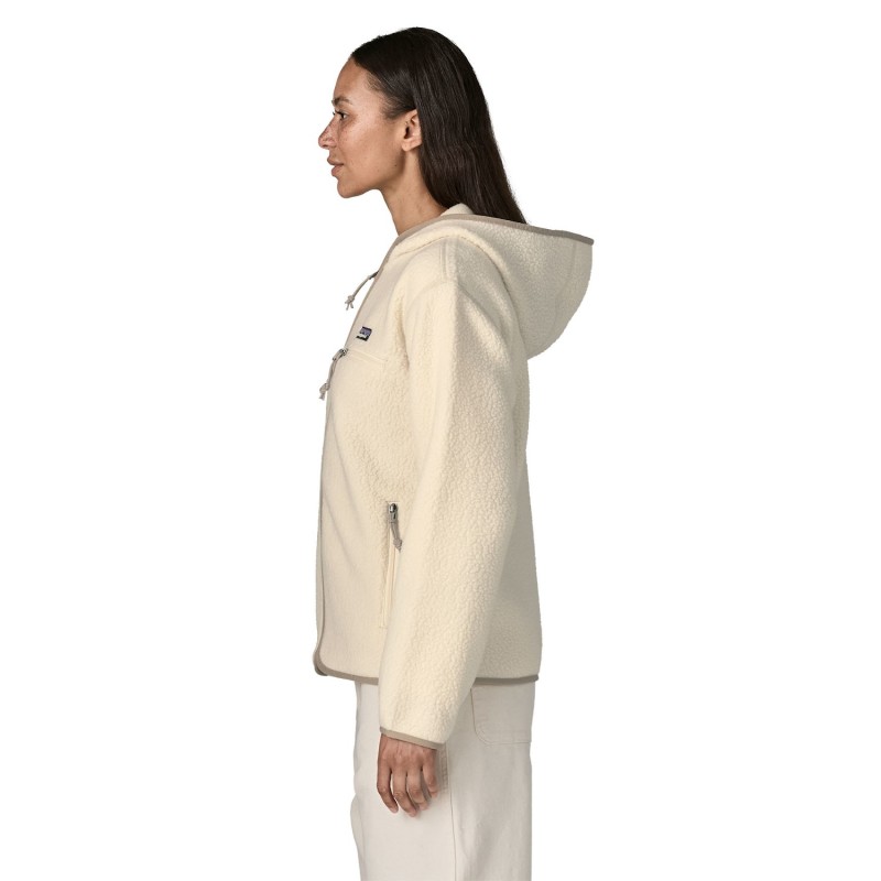 W Retro Pile Hoody - Natural