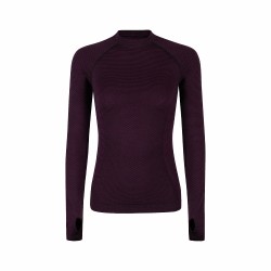 W Seamless Merino 2 Maglia - Wine Red