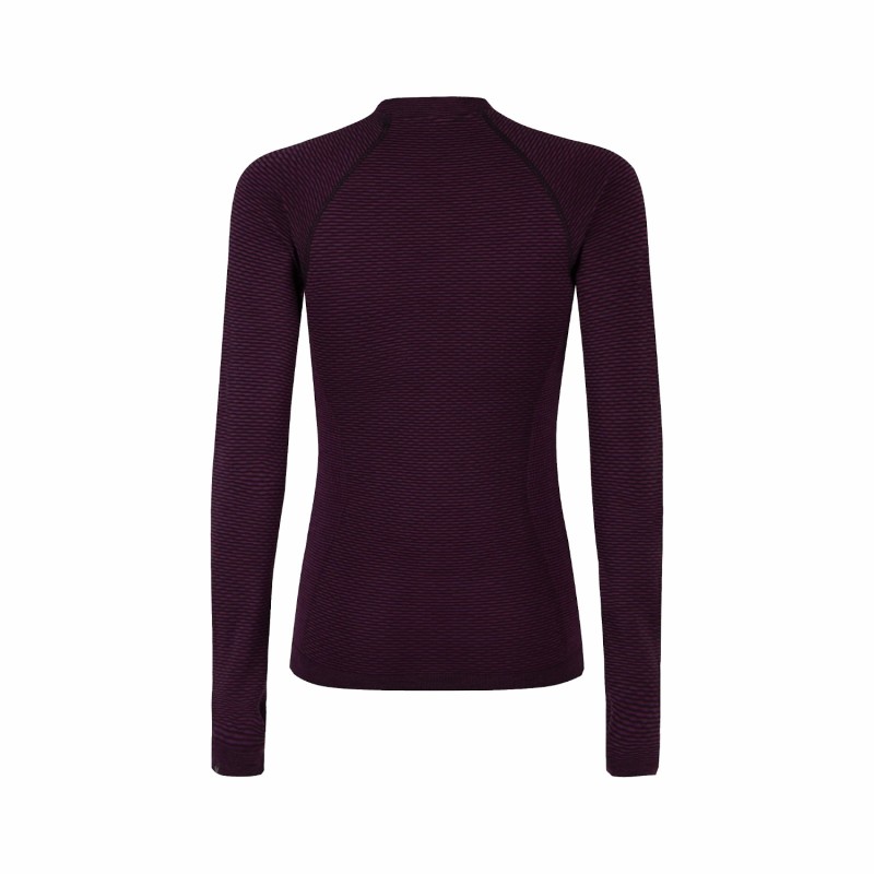 W Seamless Merino 2 Maglia - Wine Red