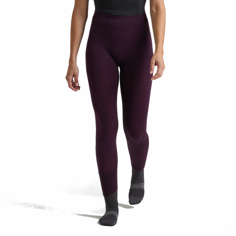 W Seamless Merino Pants - Wine Red