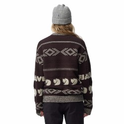 W Fjällräven Jacquard Knit - Black Oak/L