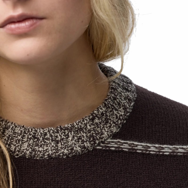 W Fjällräven Jacquard Knit - Black Oak/L